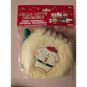 Hello Kitty Pompompurin Sanrio “Fuzzy Journal” With Gel Pen